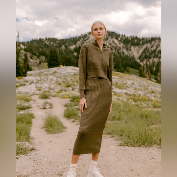 Point Cable Zip Sage - Picture 3 of 3